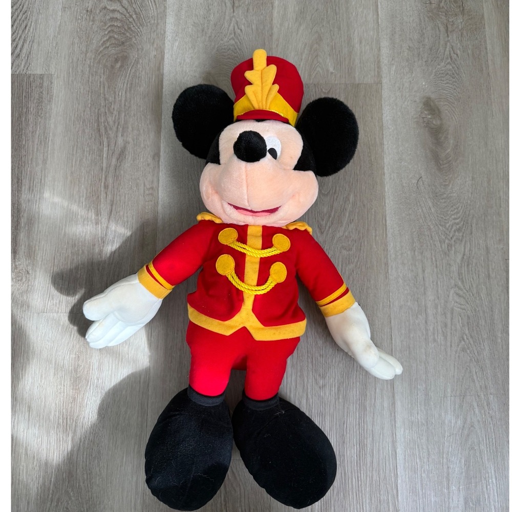 Disney Mickey Mouse Marching Band Leader Plush Macy's Red Uniform 24 Inch